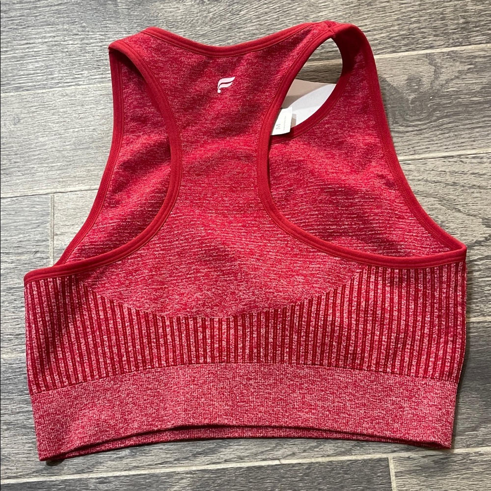 Fabletics Racerback Sports Bra - Red - - Picture 4 of 4